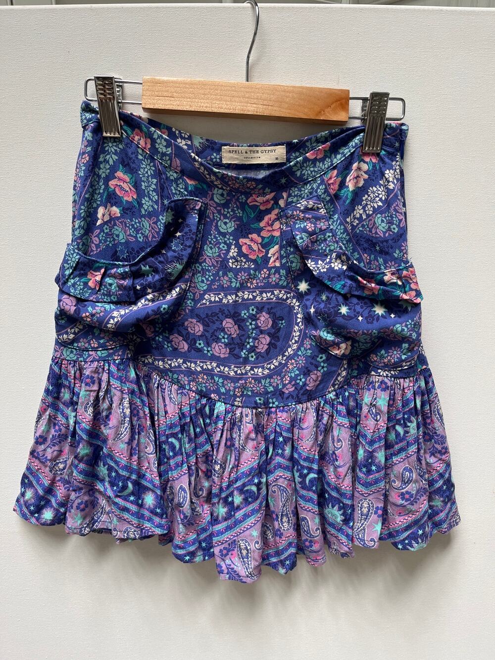 Spell & the Gypsy City Lights mini Skirt Indigo Size XS